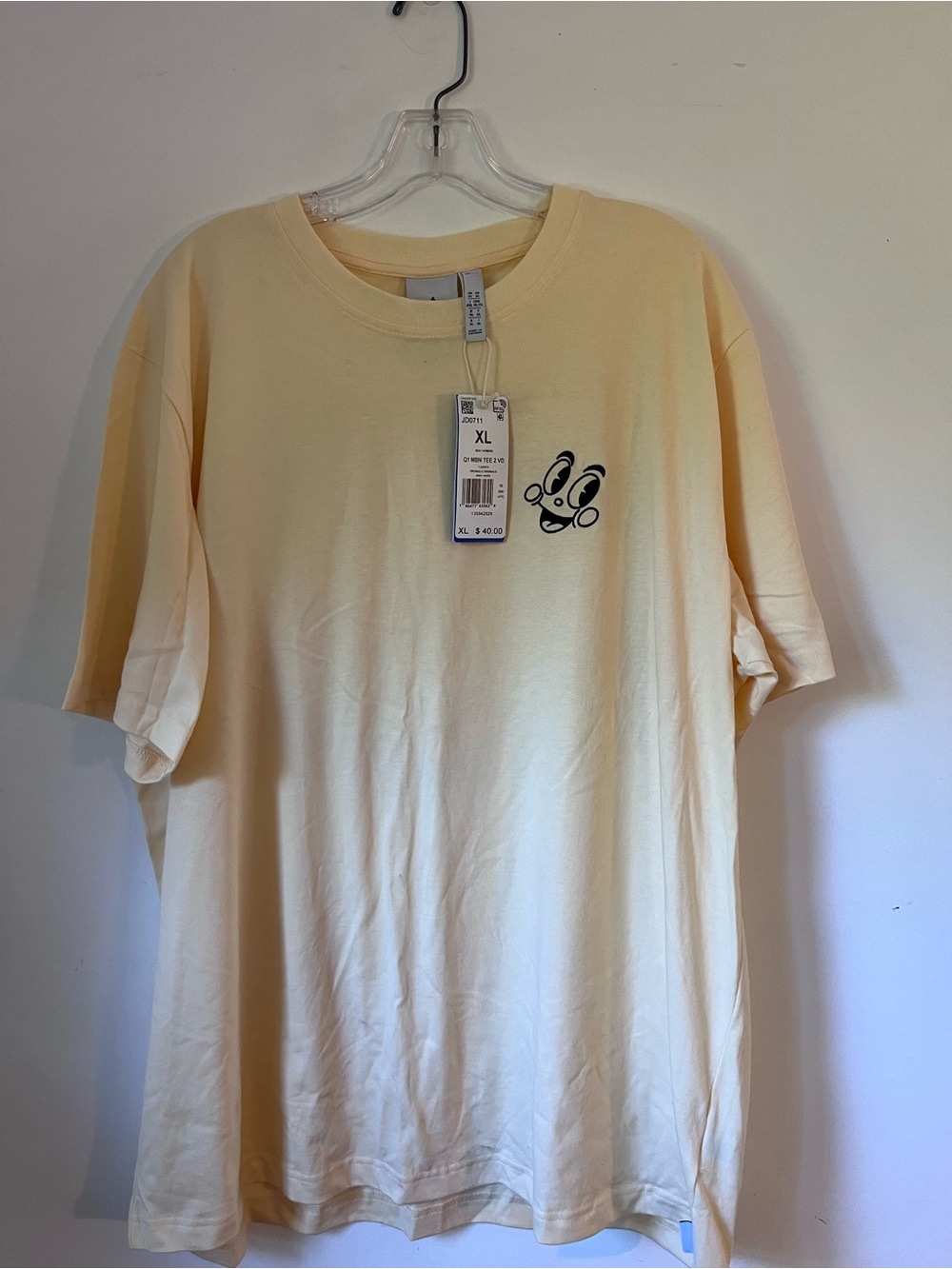Adidas Cream Short-Sleeve Graphic T-Shirt